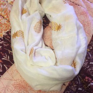 FREE W/BUNDLE 2+ Gold Pineapple Infinity Scarf